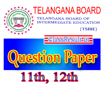 tsbie Question Paper 2021 class 12th, 11th, Intermediate, IPE, Vocational