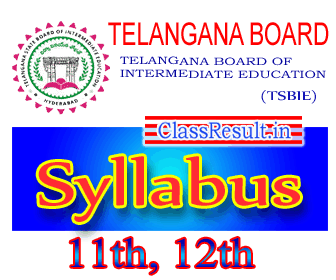 tsbie Syllabus 2022 class 12th, 11th, Intermediate, IPE, Vocational